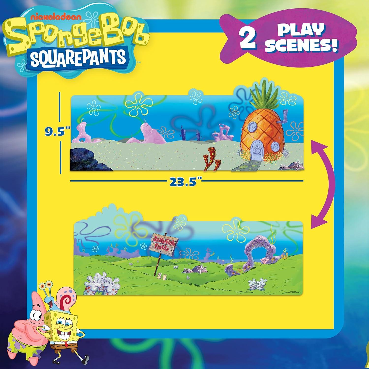 imageHorizon Group USA Bluey Sticker Playset 2 Sticker Play Scenes 35 Reusable Puffy Bluey Repositionable Stickers for Kids Perfect for Travel ScreenFree FunSpongebob