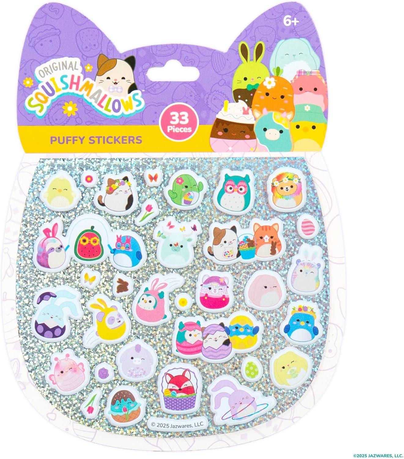 imageHorizon Group USA Bluey Sticker Playset 2 Sticker Play Scenes 35 Reusable Puffy Bluey Repositionable Stickers for Kids Perfect for Travel ScreenFree FunSquishmallows Easter
