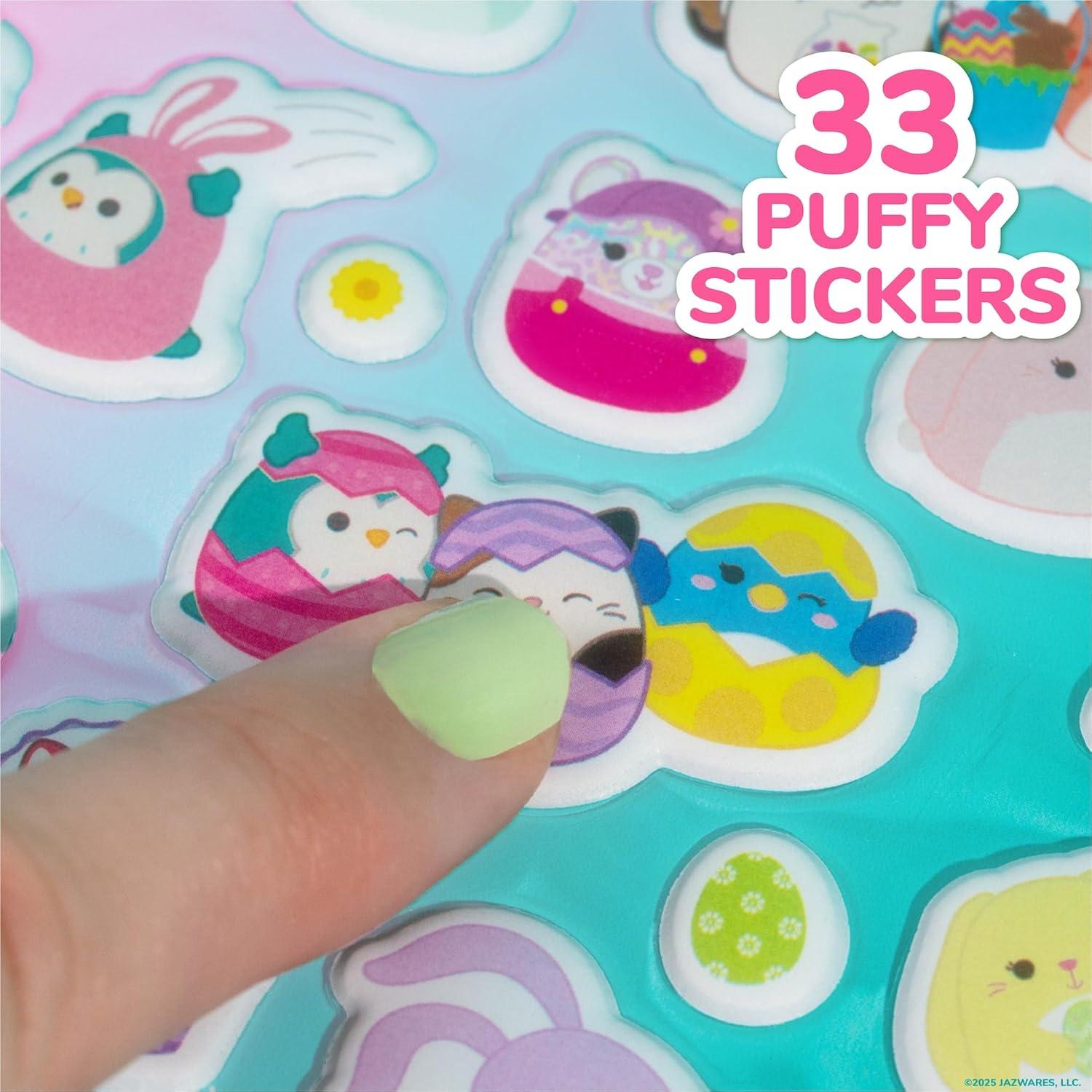 imageHorizon Group USA Bluey Sticker Playset 2 Sticker Play Scenes 35 Reusable Puffy Bluey Repositionable Stickers for Kids Perfect for Travel ScreenFree FunSquishmallows Easter