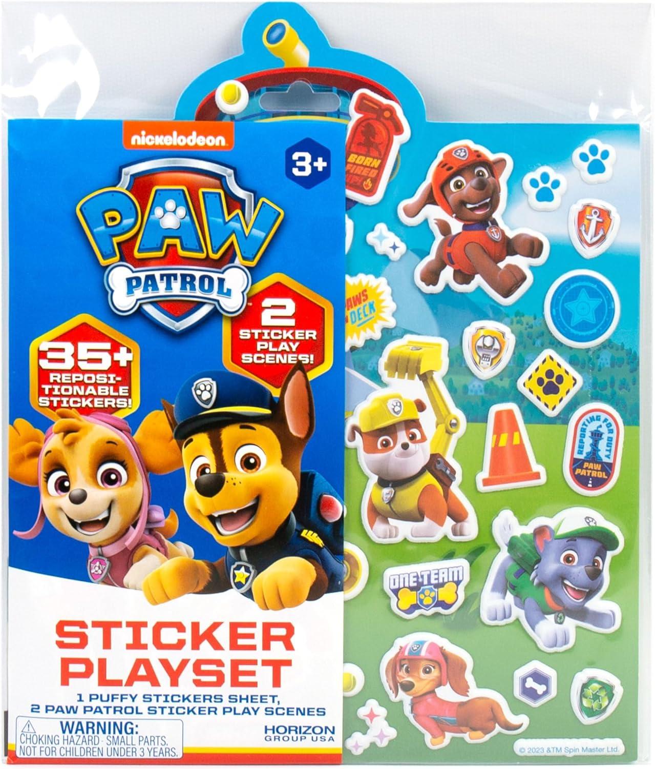 imageHorizon Group USA Bluey Sticker Playset 2 Sticker Play Scenes 35 Reusable Puffy Bluey Repositionable Stickers for Kids Perfect for Travel ScreenFree FunPaw Patrol