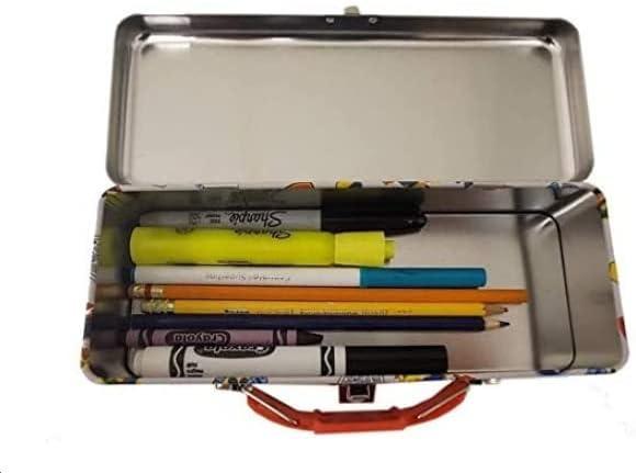 imageThe Tin Box Company Bluey Pencil Box with Handle Clasp amp Hinge Model 47940712 Pencil Box with Handle 838 x 338 x 214D with hinge and claspBluey