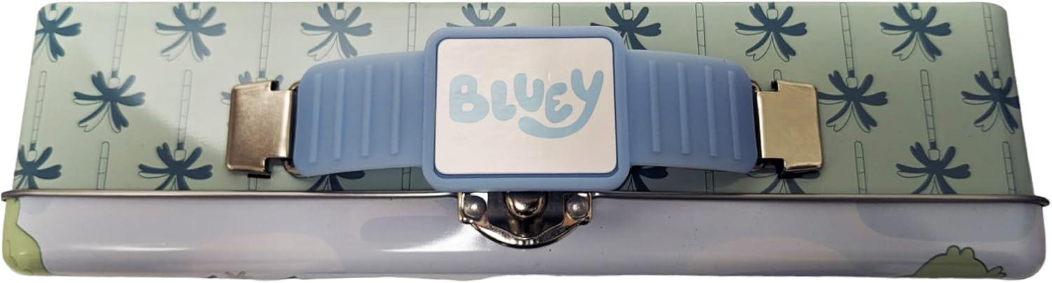imageThe Tin Box Company Bluey Pencil Box with Handle Clasp amp Hinge Model 47940712 Pencil Box with Handle 838 x 338 x 214D with hinge and claspBluey