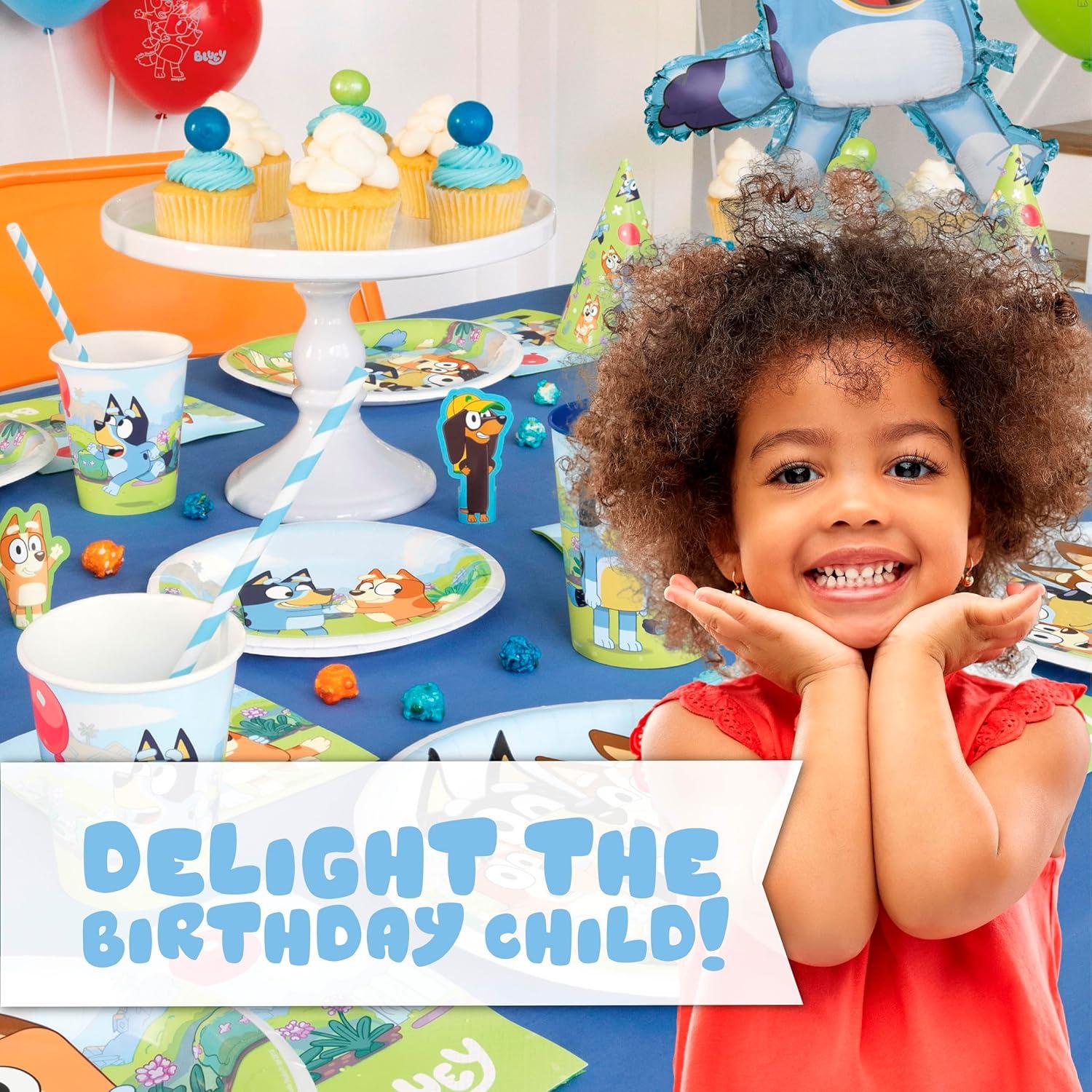 imageUnique Bluey Birthday Party Supplies and Decorations Bluey Tablecover Plates Cups Napkins Button