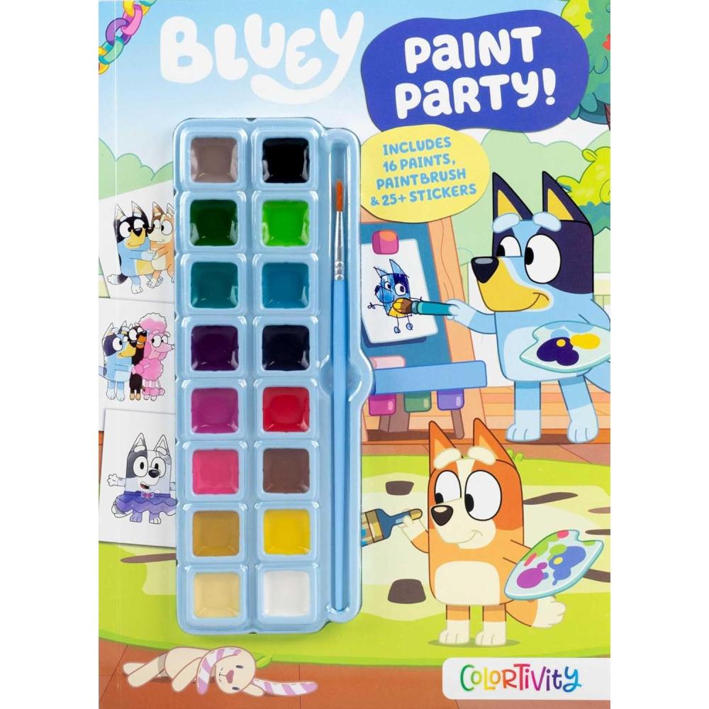 imageBluey Colortivity Paint Party Color amp Activity with Paint