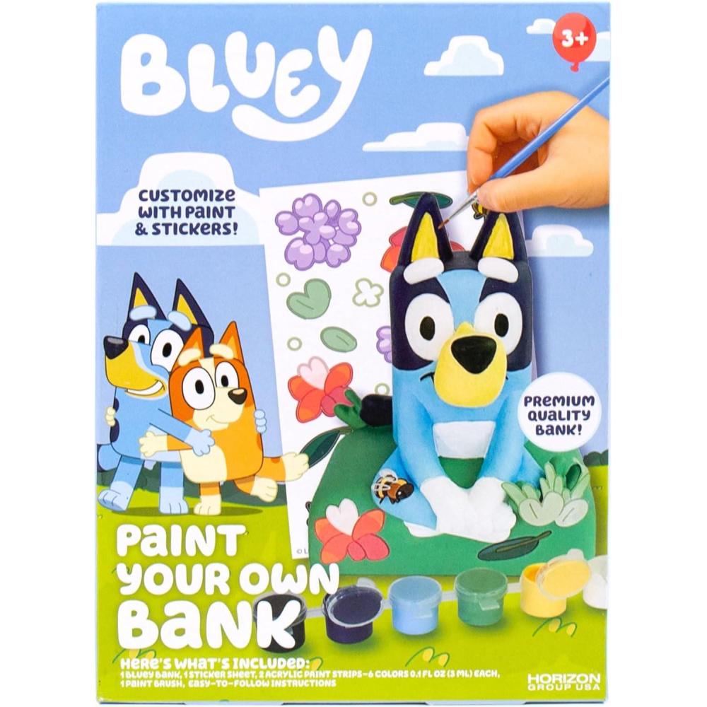 imageBluey Paint Your Own LightUp Figurine Bingo Night Light Toys for Kids Playset Party Decorations Game for Kids Ages 3 SmallBluey Piggy Bank