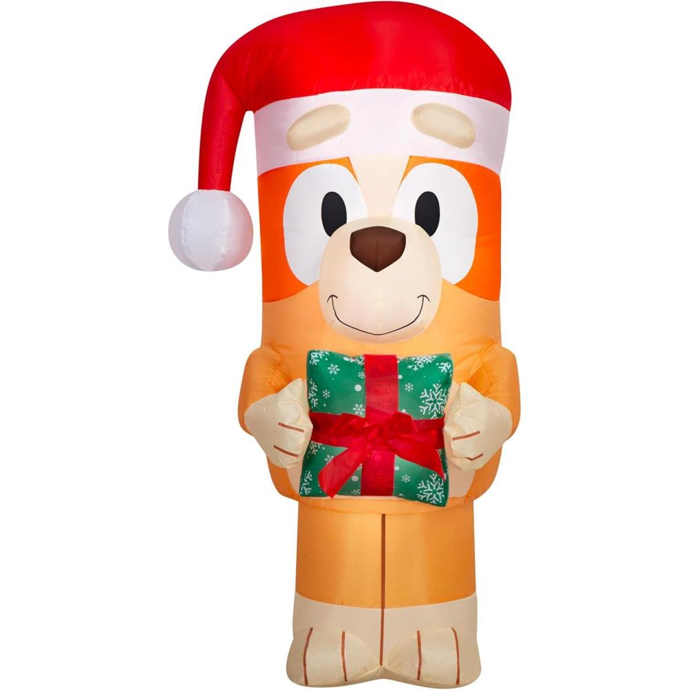 imageGemmy Bingo Halloween Inflatable 35 Ft Tall Lighted Bingo in Witch Costume Yard Decoration Bluey Outdoor Decor with Stakes and TethersBingo Christmas