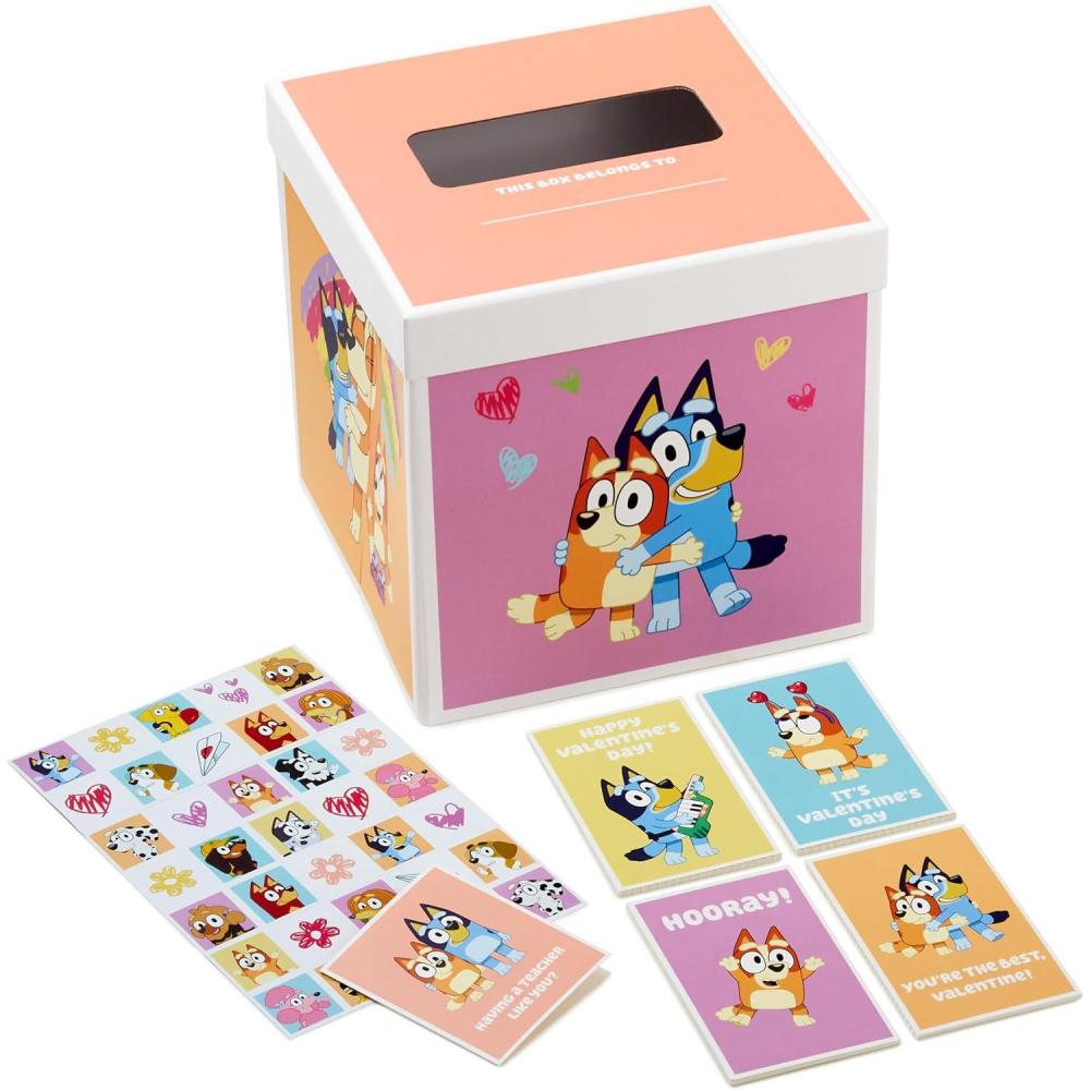 imageHallmark Bluey Kids Birthday Card with Sound and Light Happiest Day Ever for Son Daughter GrandchildBluey Valentines Day