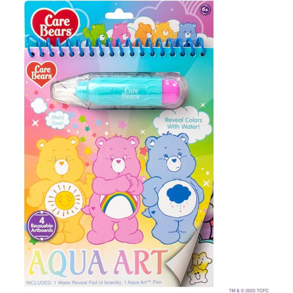 imageHorizon Group USA Bluey Aqua Art Reusable Water Reveal Activity Pages With Water Pen for NoMess Drawing and ColoringCare Bears