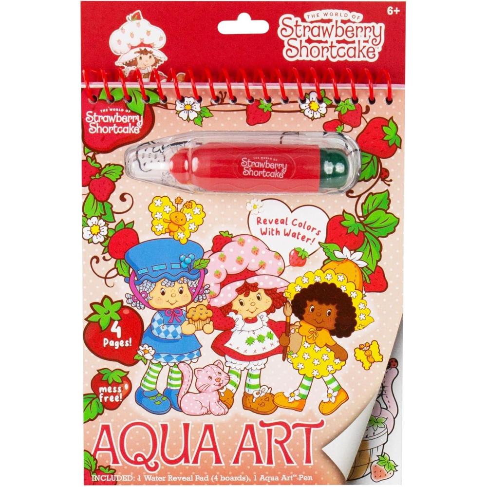 imageHorizon Group USA Bluey Aqua Art Reusable Water Reveal Activity Pages With Water Pen for NoMess Drawing and ColoringStrawberry Shortcake