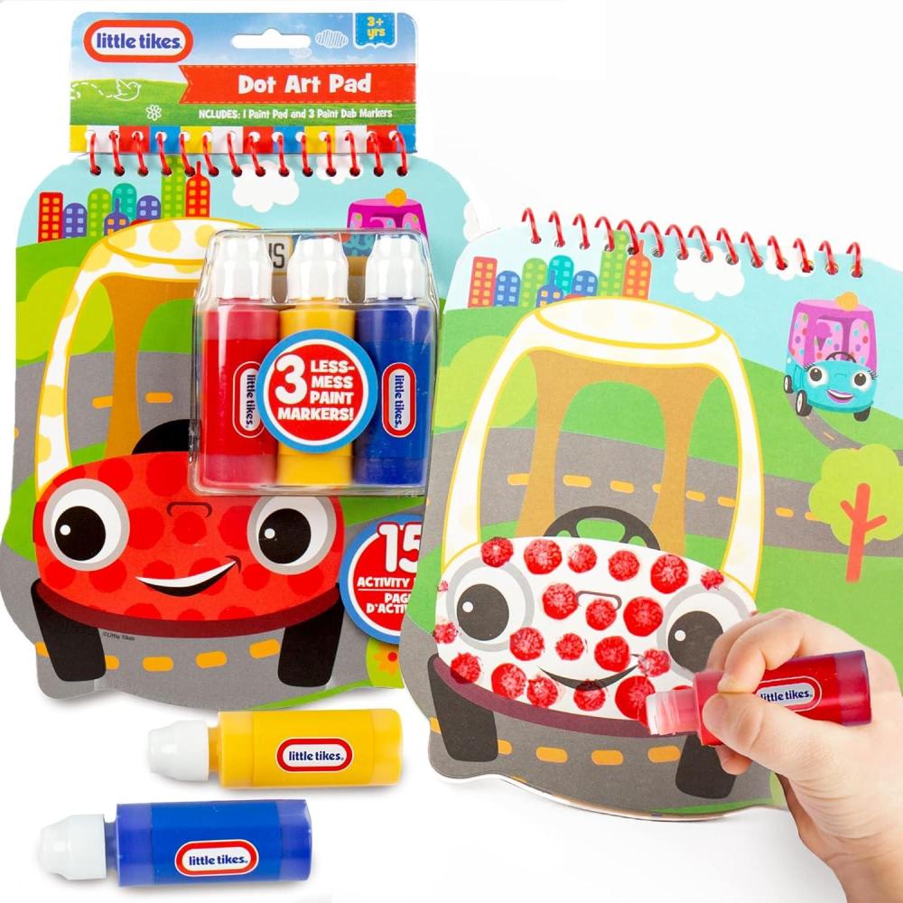 imageHorizon Group USA Bluey Dot Art Pad amp Markers SpiralBound Activity Painting Pad TravelFriendly Dabbers Birthday Party Great MessFree Toddler Toys for Kids Ages 3 4 5 6Little Tikes