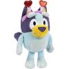 Bluey 2-Pack Smoochy Kiss Plush with Glittery Heart Headband Bingo. 2 Episode-Themed Figures with Moving Arms, 2.5-3″ Poseable Toys for Kids. Recreate Moments from The Show