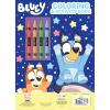 Bluey Coloring Book with Crayons and Stickers, Kids Activity Book Featuring Bluey and Bingo, Cartoon Coloring Pages, Activity Sheets, Game, Puzzles, … Coloring Book for Boys and Girls Kids Ages 4+