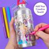 Bluey Decorate Your Own Water Bottle, Repositionable Stickers, Great For Bluey Birthday Parties, Summer Sports, and More, Reusable BPA-Free Water Bottle for Kids Ages 3, 4, 5, 6(Barbie)