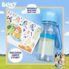 Bluey Decorate Your Own Water Bottle, Repositionable Stickers, Great For Bluey Birthday Parties, Summer Sports, and More, Reusable BPA-Free Water Bottle for Kids Ages 3, 4, 5, 6(Bluey)