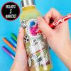 Bluey Decorate Your Own Water Bottle, Repositionable Stickers, Great For Bluey Birthday Parties, Summer Sports, and More, Reusable BPA-Free Water Bottle for Kids Ages 3, 4, 5, 6(Miraculous)