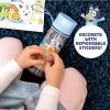 Bluey Decorate Your Own Water Bottle, Repositionable Stickers, Great For Bluey Birthday Parties, Summer Sports, and More, Reusable BPA-Free Water Bottle for Kids Ages 3, 4, 5, 6(Bluey)