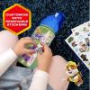 Bluey Decorate Your Own Water Bottle, Repositionable Stickers, Great For Bluey Birthday Parties, Summer Sports, and More, Reusable BPA-Free Water Bottle for Kids Ages 3, 4, 5, 6(Paw Patrol)