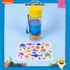 Bluey Decorate Your Own Water Bottle, Repositionable Stickers, Great For Bluey Birthday Parties, Summer Sports, and More, Reusable BPA-Free Water Bottle for Kids Ages 3, 4, 5, 6(Baby Shark)