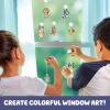 Bluey Window Art Suncatchers Kit for Kids to Paint, Great at-Home Craft Activity or Birthday Party Idea, Toys for Ages 3, 4, 5, 6(Bluey)