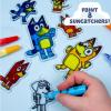 Bluey Window Art Suncatchers Kit for Kids to Paint, Great at-Home Craft Activity or Birthday Party Idea, Toys for Ages 3, 4, 5, 6(Bluey)