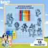 Bluey Window Art Suncatchers Kit for Kids to Paint, Great at-Home Craft Activity or Birthday Party Idea, Toys for Ages 3, 4, 5, 6(Bluey)