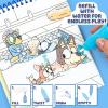 Horizon Group USA Bluey Aqua Art – Reusable Water Reveal Activity Pages With Water Pen for No-Mess Drawing and Coloring(Bluey)