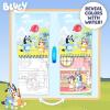 Horizon Group USA Bluey Aqua Art – Reusable Water Reveal Activity Pages With Water Pen for No-Mess Drawing and Coloring(Bluey and Friends)