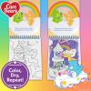 Horizon Group USA Bluey Aqua Art – Reusable Water Reveal Activity Pages With Water Pen for No-Mess Drawing and Coloring(Care Bears)