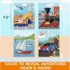 Horizon Group USA Bluey Aqua Art – Reusable Water Reveal Activity Pages With Water Pen for No-Mess Drawing and Coloring(Transportation)