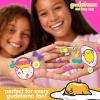 Horizon Group USA Bluey Sticker Playset, 2 Sticker Play Scenes, 35+ Reusable Puffy Bluey Repositionable Stickers for Kids, Perfect for Travel, Screen-Free Fun(Hello Kitty – Gudetama)