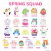 Horizon Group USA Bluey Sticker Playset, 2 Sticker Play Scenes, 35+ Reusable Puffy Bluey Repositionable Stickers for Kids, Perfect for Travel, Screen-Free Fun(Squishmallows Easter)