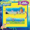 Horizon Group USA Bluey Sticker Playset, 2 Sticker Play Scenes, 35+ Reusable Puffy Bluey Repositionable Stickers for Kids, Perfect for Travel, Screen-Free Fun(Spongebob)