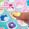 Horizon Group USA Bluey Sticker Playset, 2 Sticker Play Scenes, 35+ Reusable Puffy Bluey Repositionable Stickers for Kids, Perfect for Travel, Screen-Free Fun(Squishmallows Squishy)