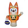 Gemmy Bingo Halloween Inflatable, 3.5 Ft Tall Lighted Bingo in Witch Costume Yard Decoration, Bluey Outdoor Decor with Stakes and Tethers(Bingo Pumpkin Costume 5 ft)