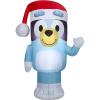 Gemmy Bingo Halloween Inflatable, 3.5 Ft Tall Lighted Bingo in Witch Costume Yard Decoration, Bluey Outdoor Decor with Stakes and Tethers(Bluey Christmas)