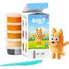 HEY CLAY Bluey & Friends – Air-Drying Clay for Kids – Arts and Crafts Creative Modeling Clay Kit Children Ages 4-8 (Rusty)(Bingo)