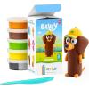 HEY CLAY Bluey & Friends – Air-Drying Clay for Kids – Arts and Crafts Creative Modeling Clay Kit Children Ages 4-8 (Rusty)(Snickers)