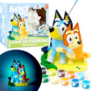 Bluey Paint Your Own Light-Up Figurine, Bingo Night Light, Toys for Kids, Playset, Party Decorations, Game, for Kids Ages 3+, Small(Bluey Light Up Figurine)