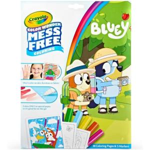 Crayola Bluey Color Wonder Coloring Set, 18 Mess Free Toddler Coloring Pages & 5 Markers, Bluey Activity Set for Kids, Gift for Toddlers, Ages 3+(Bluey)
