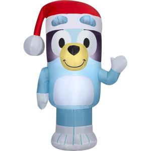 Gemmy Bingo Halloween Inflatable, 3.5 Ft Tall Lighted Bingo in Witch Costume Yard Decoration, Bluey Outdoor Decor with Stakes and Tethers(Bluey Christmas)