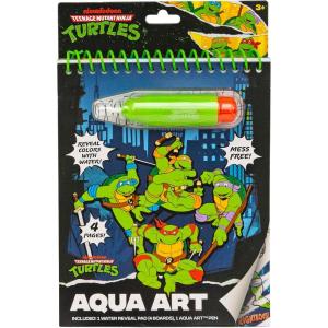 Horizon Group USA Bluey Aqua Art – Reusable Water Reveal Activity Pages With Water Pen for No-Mess Drawing and Coloring(Teenage Mutant Ninja Turtles)