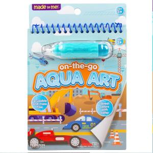 Horizon Group USA Bluey Aqua Art – Reusable Water Reveal Activity Pages With Water Pen for No-Mess Drawing and Coloring(Transportation)