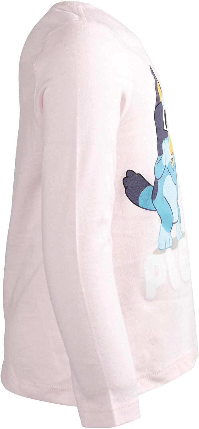 imageBluey Girls 2 Pack Long Sleeve TShirts Toddler to Big Kid Sizes 2T 1416GreyPink