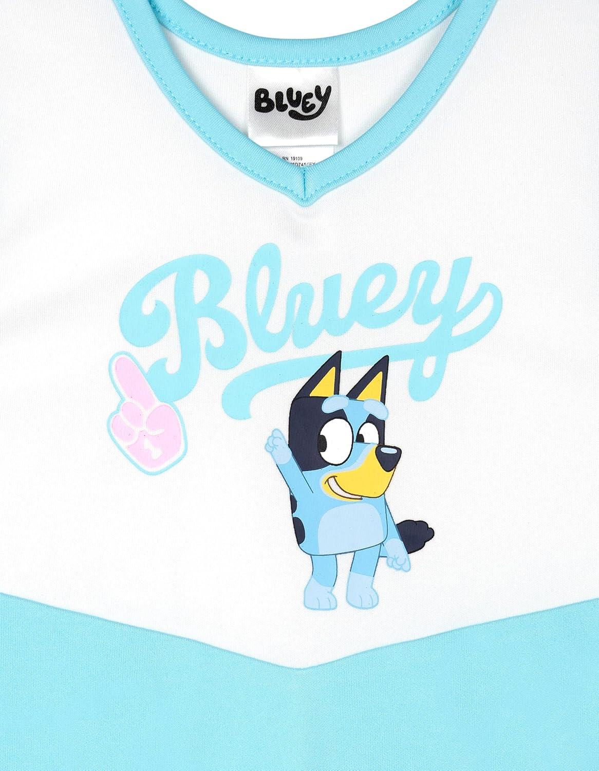 imageBluey Girls Cheerleader Dress Toddler to Big Kid Sizes 2T 1012Blue White