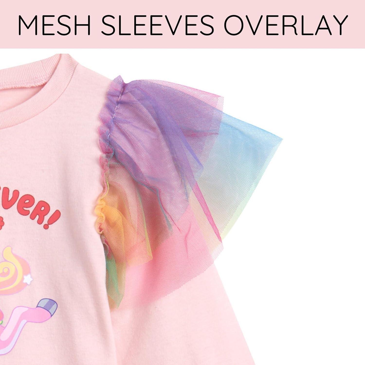 imageBluey Girls TShirt and Leggings Outfit Set Toddler to Big Kid Sizes 2T 1012Pink Rainbow