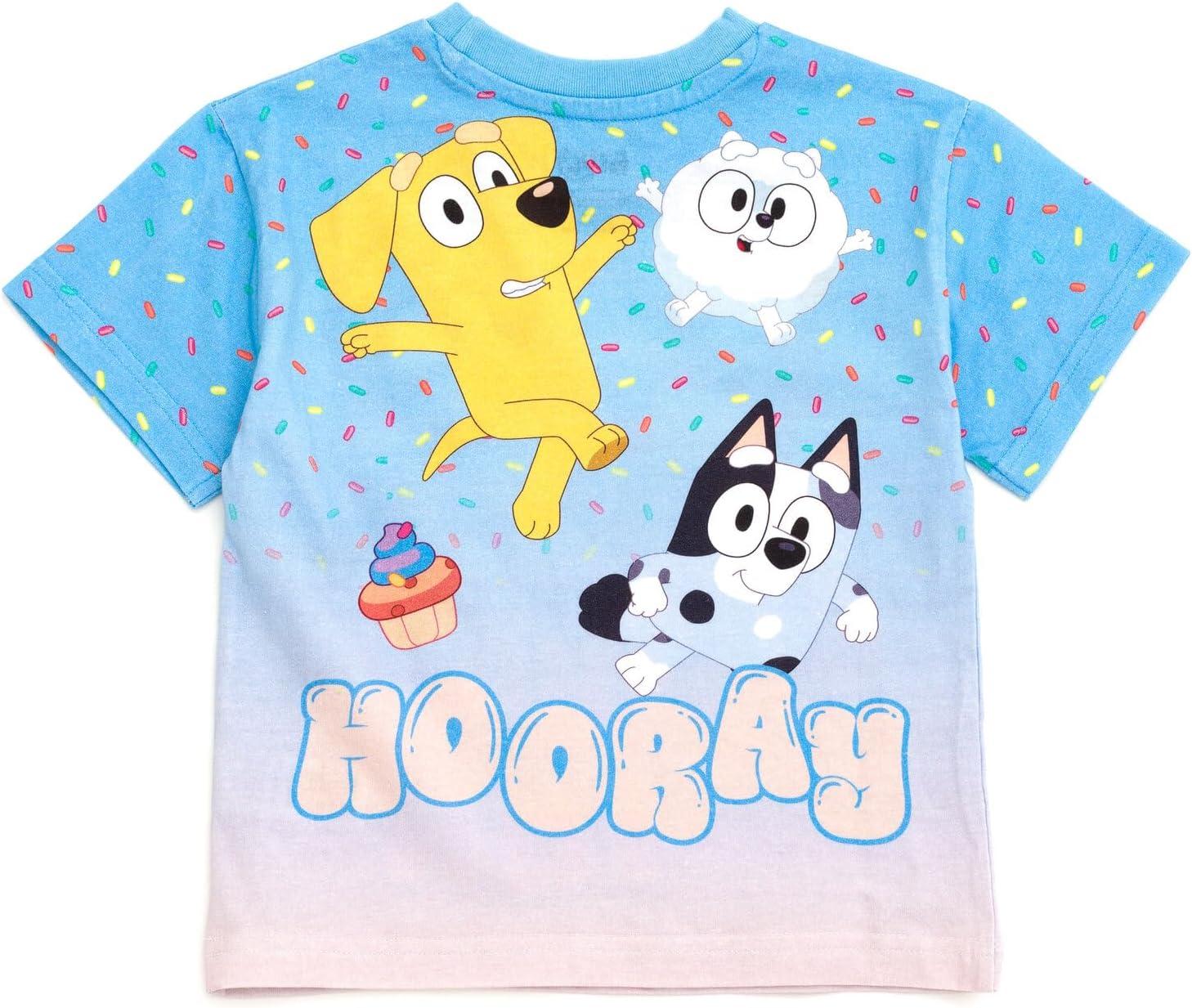 imageBluey July 4th Halloween Christmas Birthday School Heart TShirt Infant to Big Kid Sizes 12 Months 1012Blue Birthday Fun