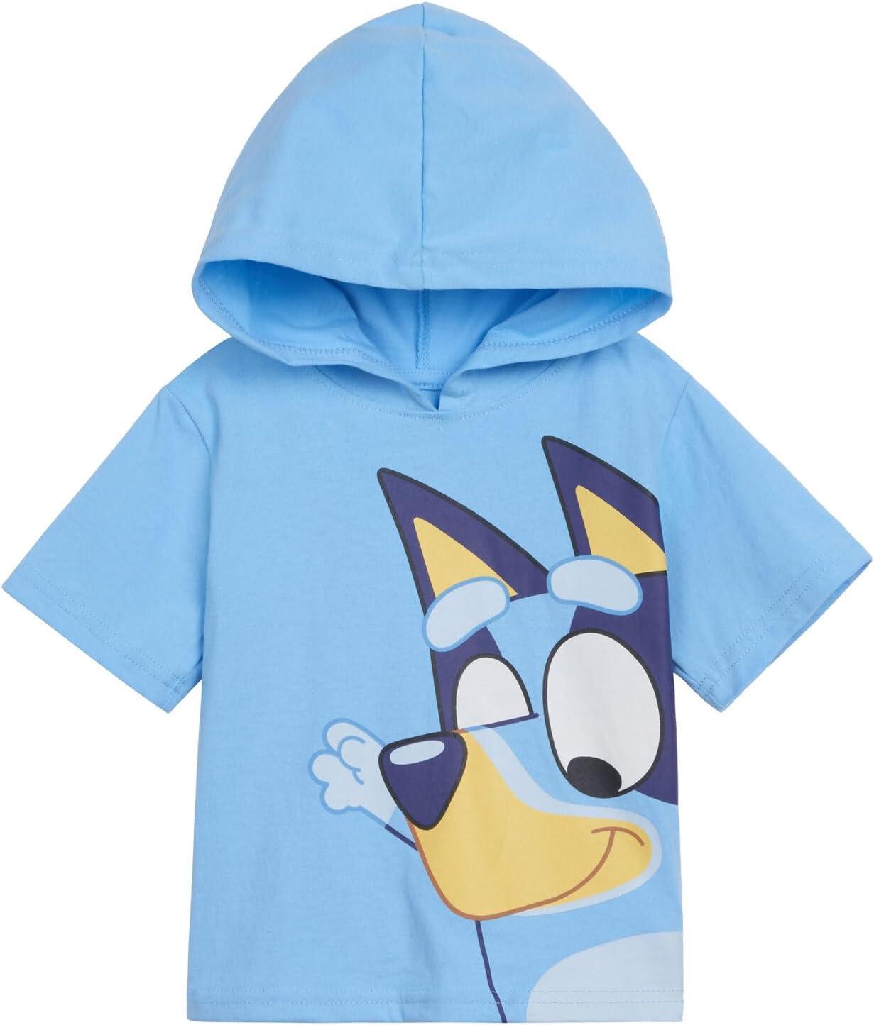 imageBluey Pullover Hoodie and French Terry Shorts Toddler to Big Kid Sizes 2T 1012Blue Bluey Bingo