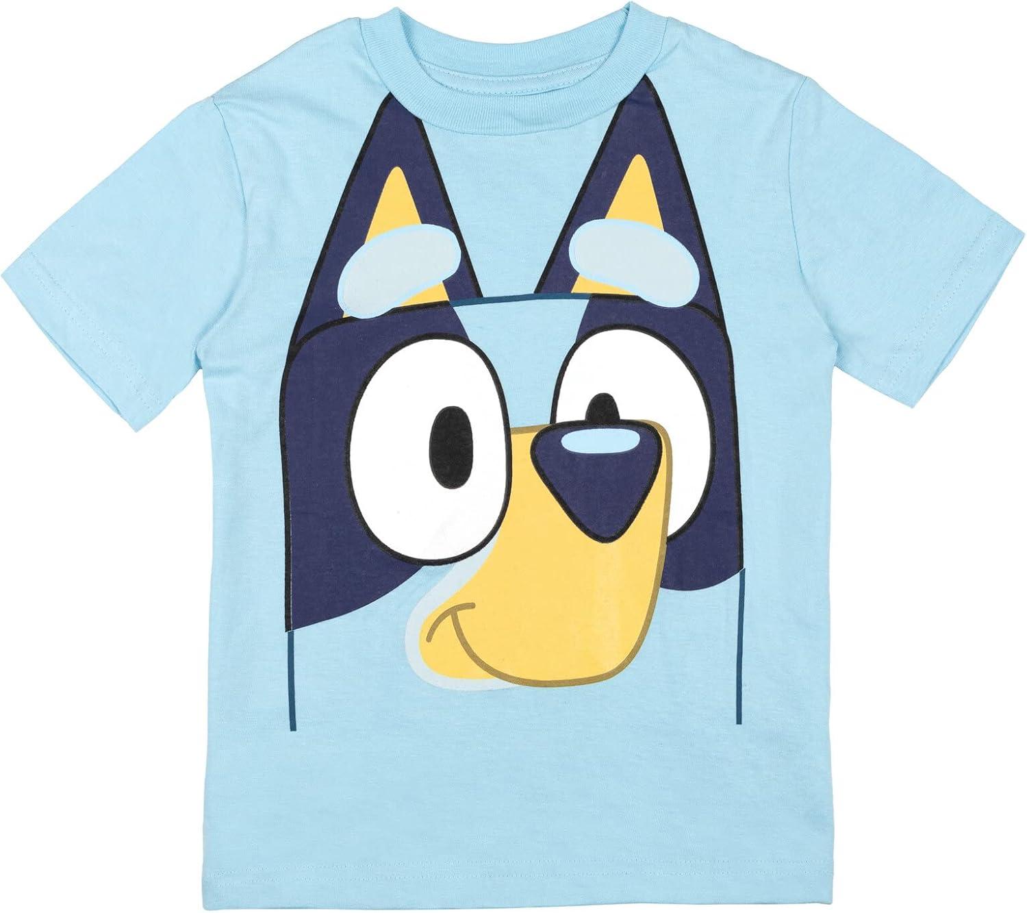 imageBluey Shirts 3 Pack Boys TShirts for Summer Pack of 3 Boys Tshirt Kids Cotton T ShirtBlue
