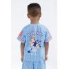 Bluey Athletic Mesh Baseball Jersey T-Shirt and Shorts Outfit Set Infant to Big Kid Sizes (12 Months – 10-12)(Blue)