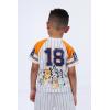 Bluey Athletic Mesh Baseball Jersey T-Shirt and Shorts Outfit Set Infant to Big Kid Sizes (12 Months – 10-12)(Warm Gray / Orange)
